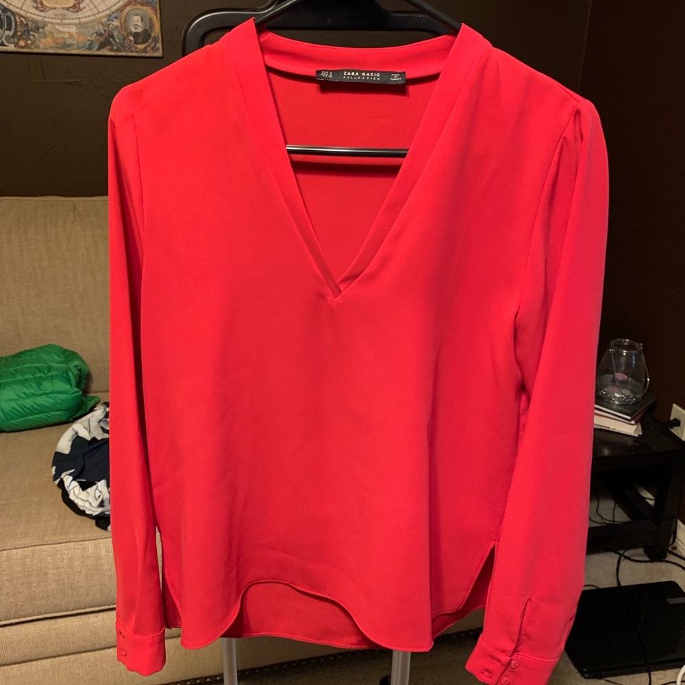 Red blouse